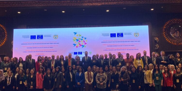 Türkiye’de Kadınların Adalete Erişimine İlişkin Araştırma Raporu Avrupa Birliği ve Avrupa Konseyi Ortak Projesinin Kapanış Törenininde sunuldu
