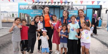 ILO’dan Adıyaman konteynır kentteki çocuklara farkındalık ve moral etkinliği