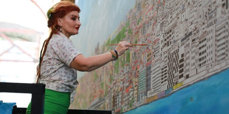 Türkiye’nin 100. Yılına armağan dev istanbul tablosu