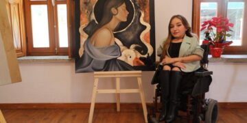 Genç ressam İlayda Metan’ın eserleri sanatseverlere buluştu