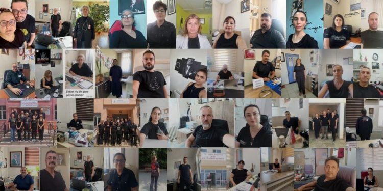 Aile Hekimleri şiddeti kınamak için siyaha büründü