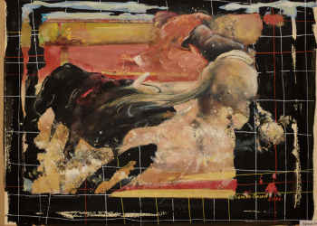 François Garcia-Panzani’nin Leyhte veya Aleyhte – ‘ For or Against, ‘ adlı resim sergisi Yiğit Yazıcı Atölyesinde